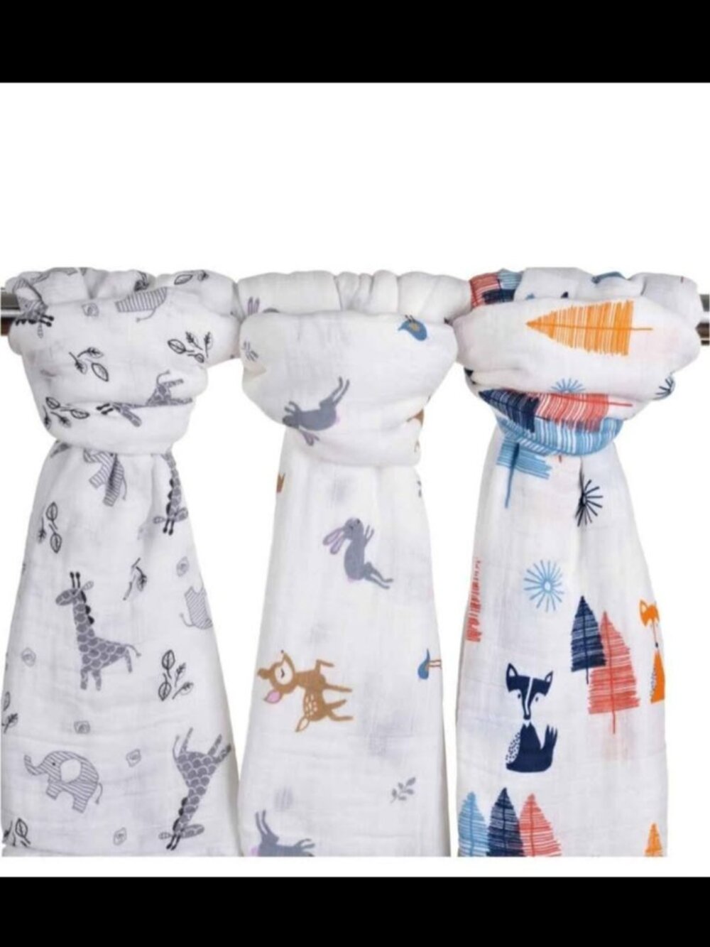 3 Cotton Baby Swaddles
